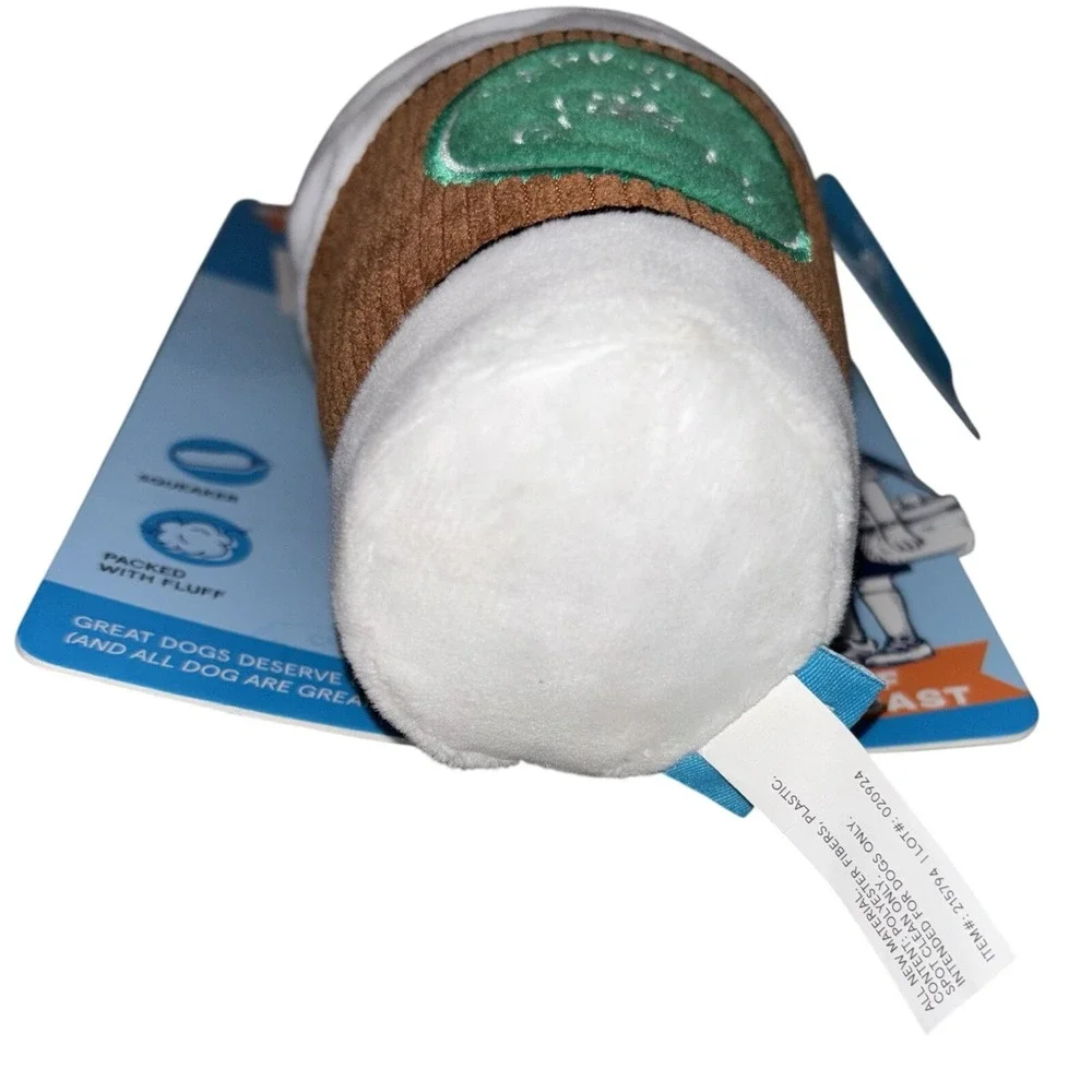 BARK Dog Toy‎ Cup Of Bark Roast Plush - New